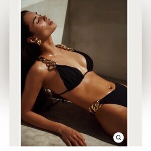 SAME ICONIC GOLD CHAIN BIKINI SET